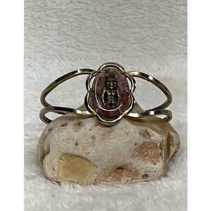 Buddha Spring Hinge Cuff Bracelet